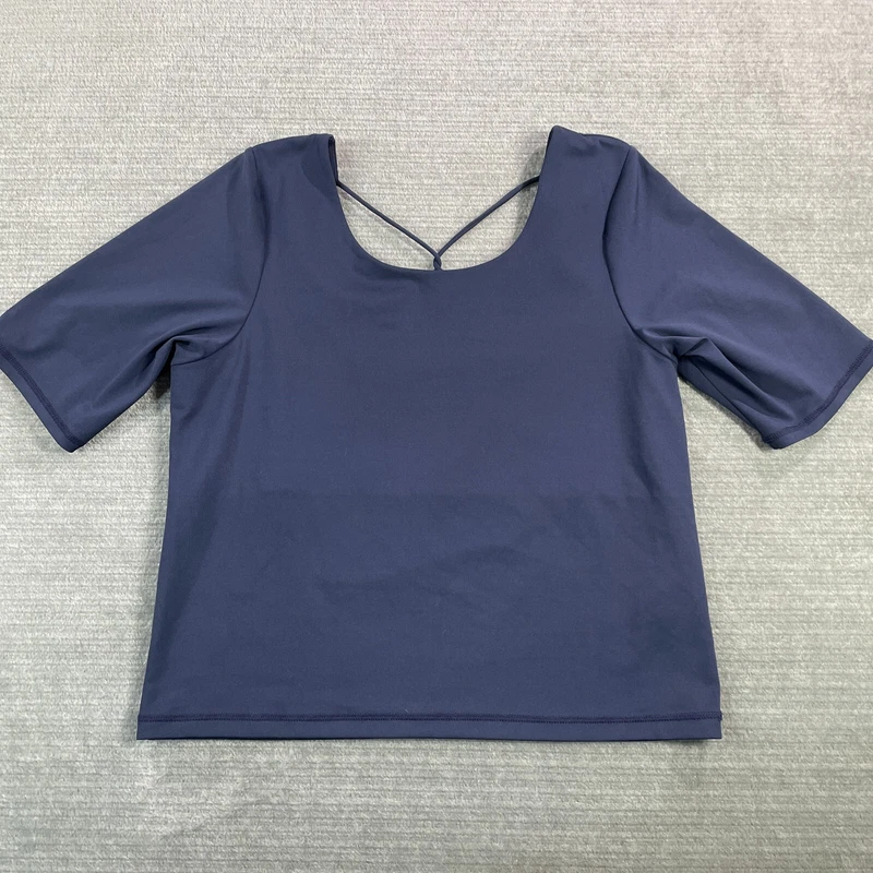 sweaty-betty all day criss cross athleisure gym yoga shirt