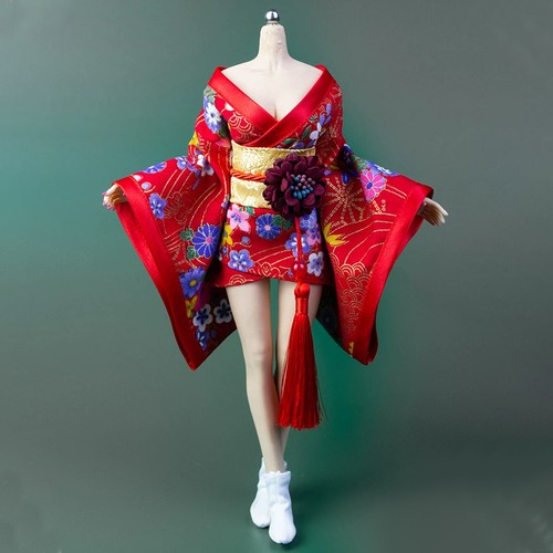 1/6 IC1004 Kimono Bathrobe Short Clothes For 12" Female Figure Body - Picture 10 of 16