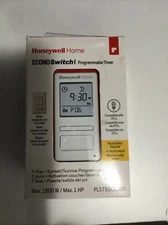 Honeywell Home PLS750C1000 Programmable Wall Switch 120V 7-Day Solar (White)