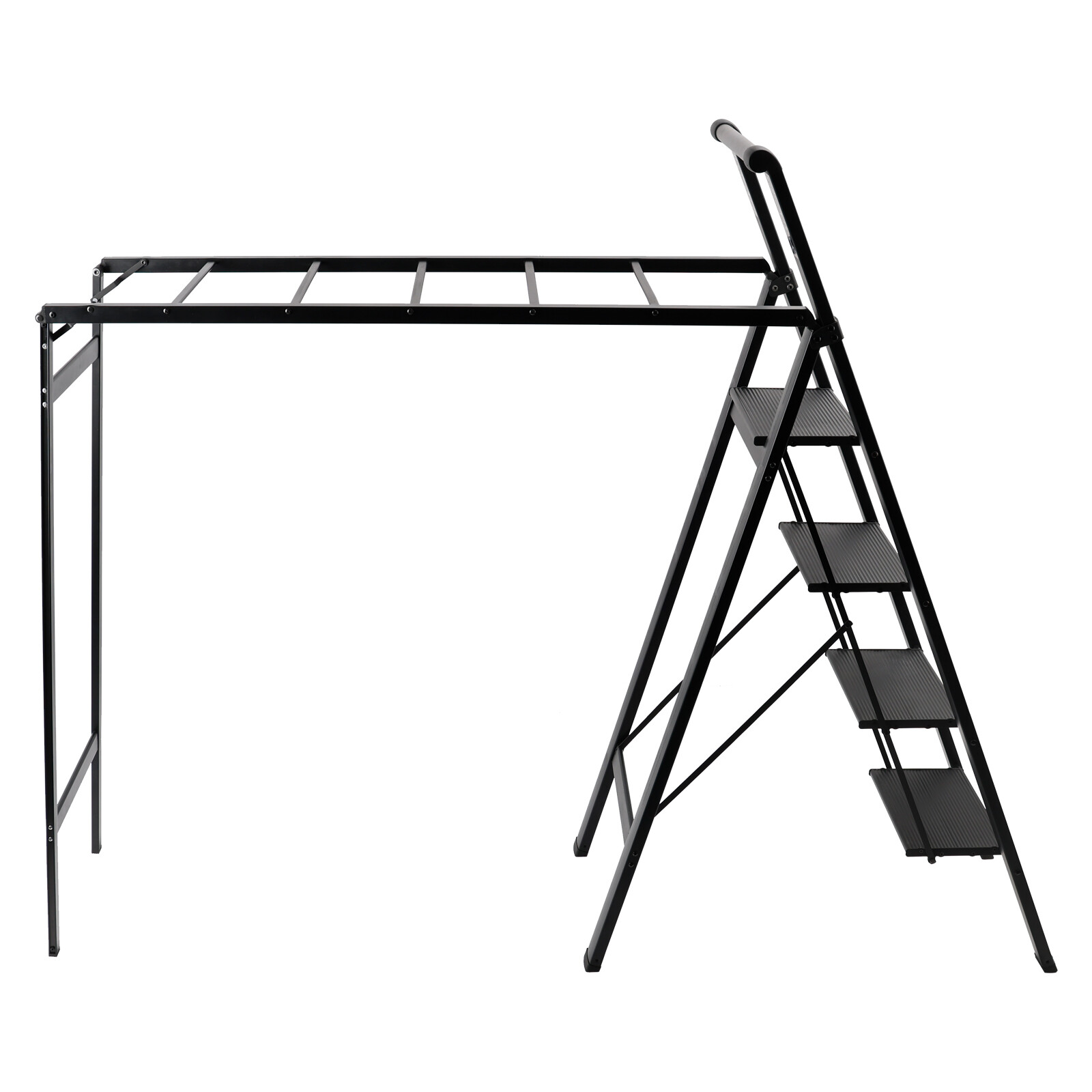 Foldable Drying Rack with Non-slip 4 Step Ladder 330lb Clothing Shoes Drying