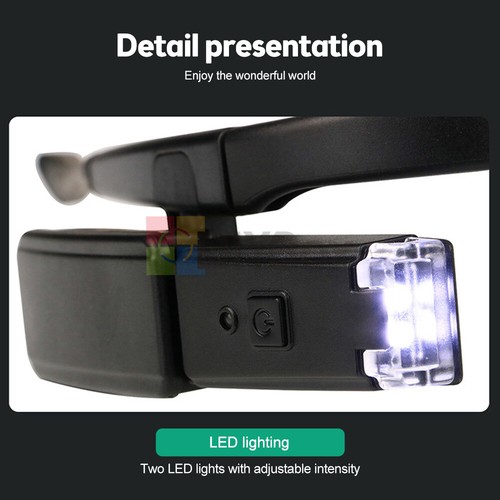Magnifying Glass Headset USB Rechargeable Head Magnifier w/LED Light for reading - Picture 8 of 19