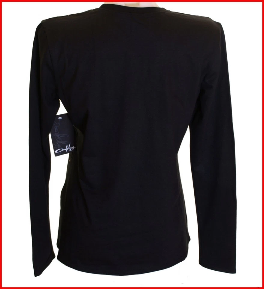 Nueva con etiquetas Camiseta para mujer Oakley L/S Pixel camuflada elástica grande negra calce regular UK14 Foto 2 de 2