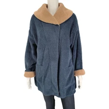 Koolaburra by UGG Sherpa Fleece Open Cardigan Small Size Blue Top w Pockets
