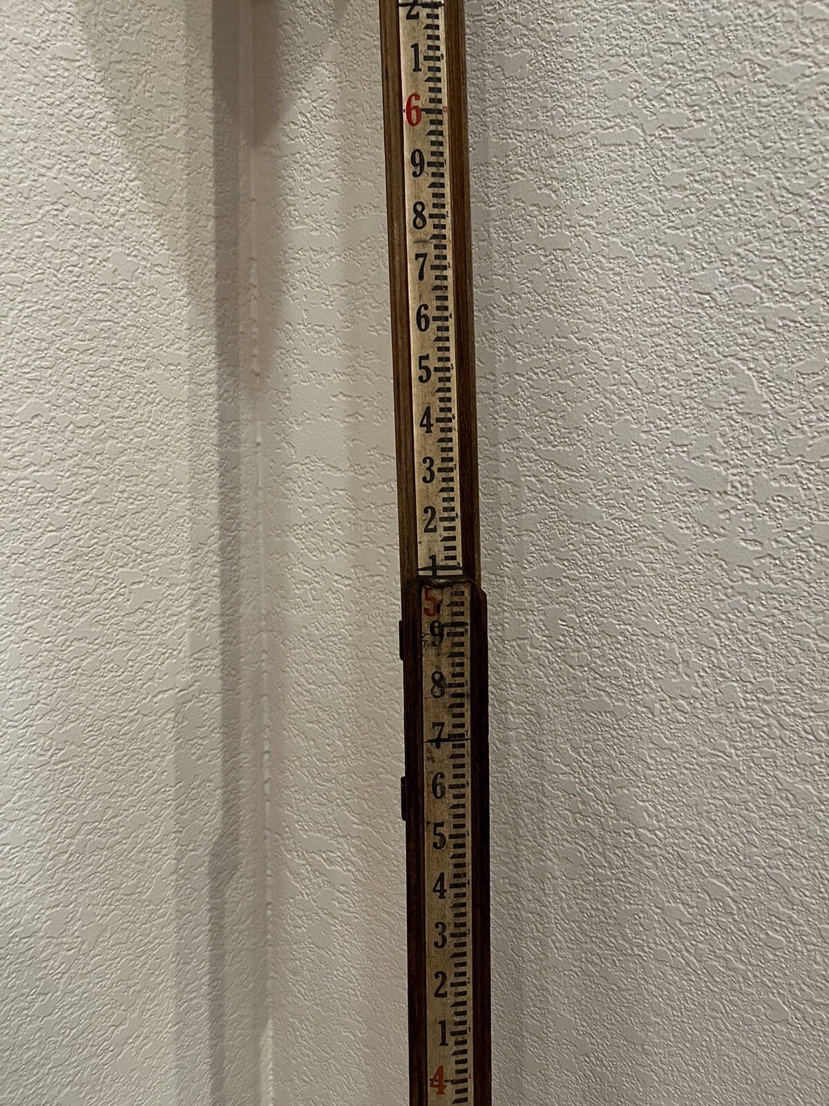 Vintage Wood Survey Measuring Stick Grade Leveling Rod 3 Piece
