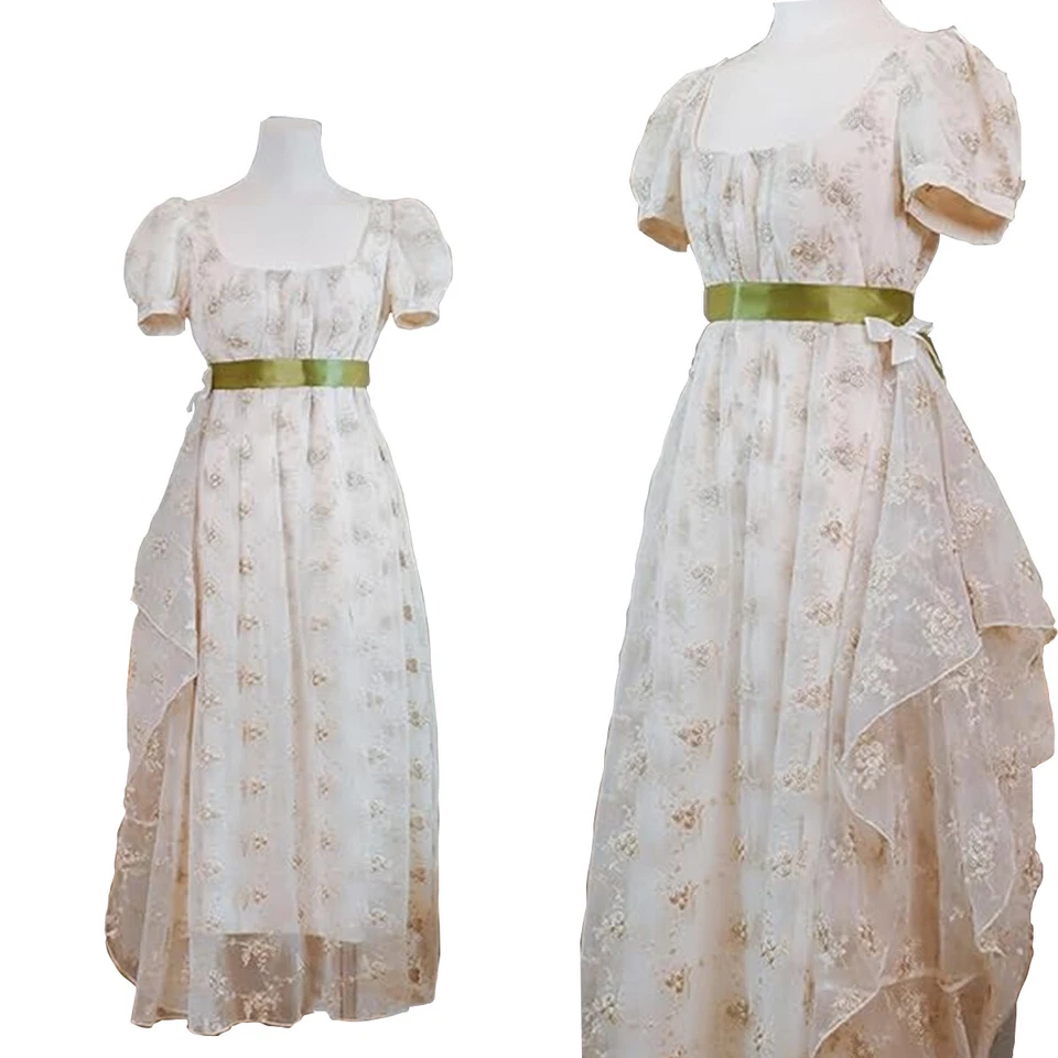 Vestidos Regency para mujer vestido de lujo imperio cintura alta tren largo Foto 2 de 4