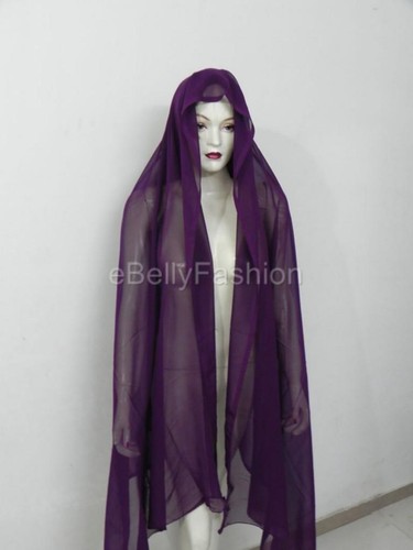 25 Color Belly Dance Veil Skirt Scarf Gypsy Tribal Hijab Chiffon Costume Fabric - Picture 17 of 26
