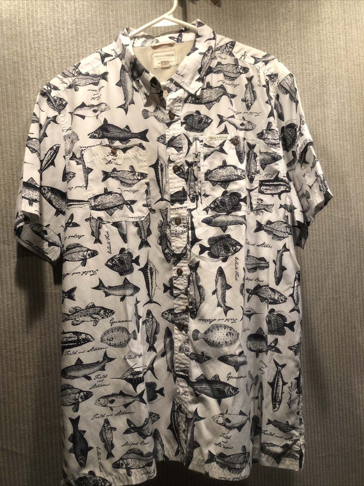 Field & Stream Fish Button Up Fishing Shirt XL Gem