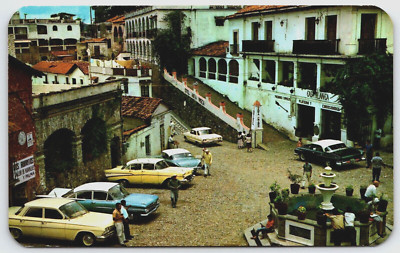 Vintage Postcard - Colonial Fountain & Square - TAXCO - Guerrero Mexico