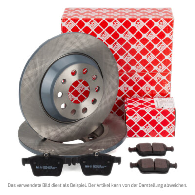 febi Bremsscheiben Ø 302mm + Bremsbeläge für FORD KUGA 3 MK3 2.5 Duratec hinten