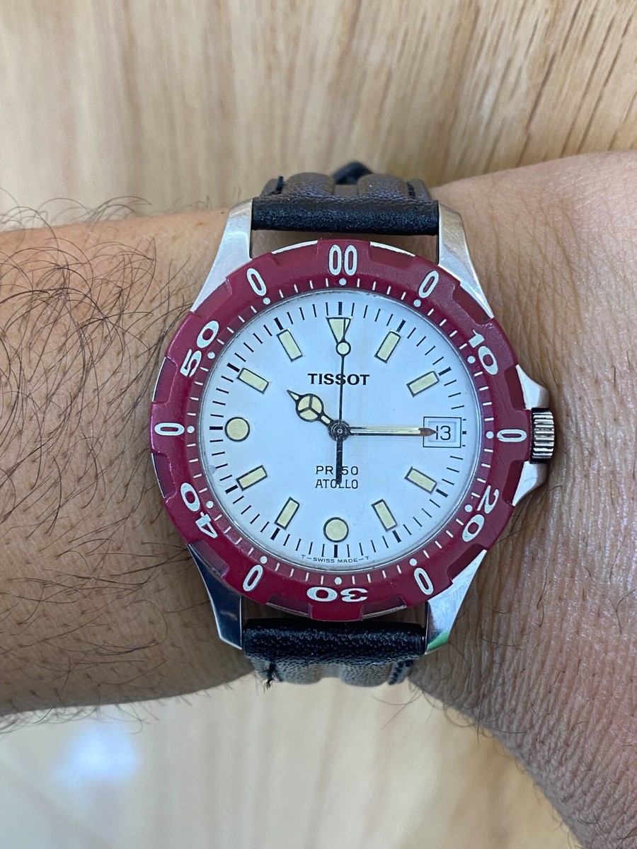 Tissot Diver Watch PR50 Atollo Quartz J185/285 White Sapphire