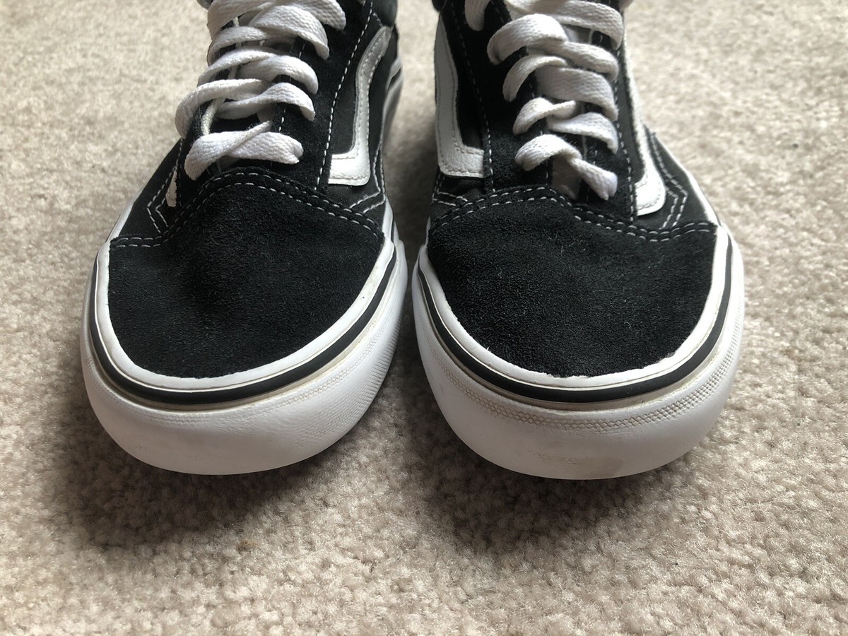 Vans Old Skool Black White Size 5Y 6.5W | eBay