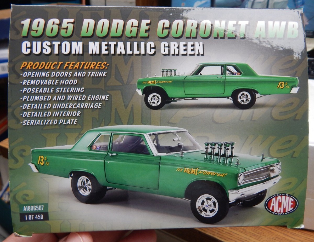 450台限定 1/18 ACME ダッジ ダート AWB 1965 ACME 1965 DODGE CORONET AWB GREEN NIB 1/18 1 OF 450 MADE