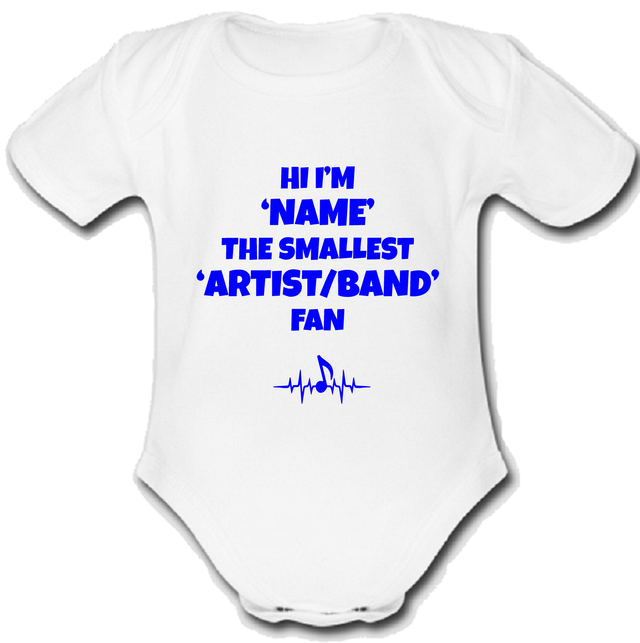 Five @ Stairsteps babygrow Baby vest grow music pesonalised fan gift