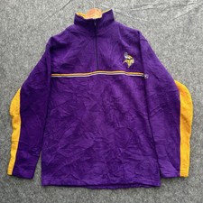 Minnesota Vikings 1/4 Zip Fleece Woman’s 18/20 Purple Reebok Nfl Vintage
