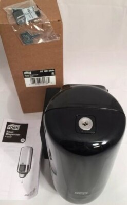 Tork 570028A Liquid Soap Dispenser, Black New in the box w/Lock qty 1