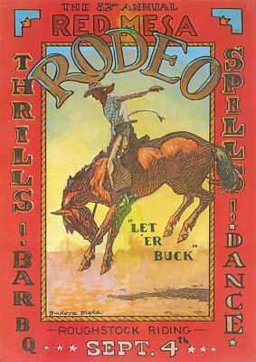 RED MESA 52nd ANNUAL RODEO EVENT ADVERTISING POSTER | eBay