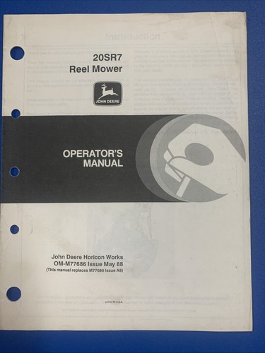 John Deere 20SR7 Reel Mower Operator's Manual OM-M77686 - Picture 2 of 8