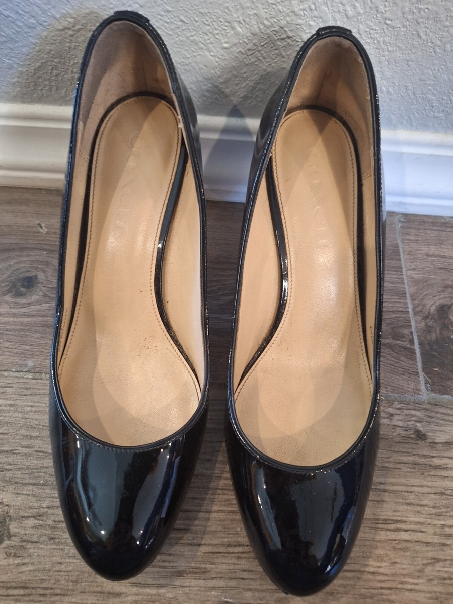 Coach Shelley Black Patent Pumps Size 8 View 2