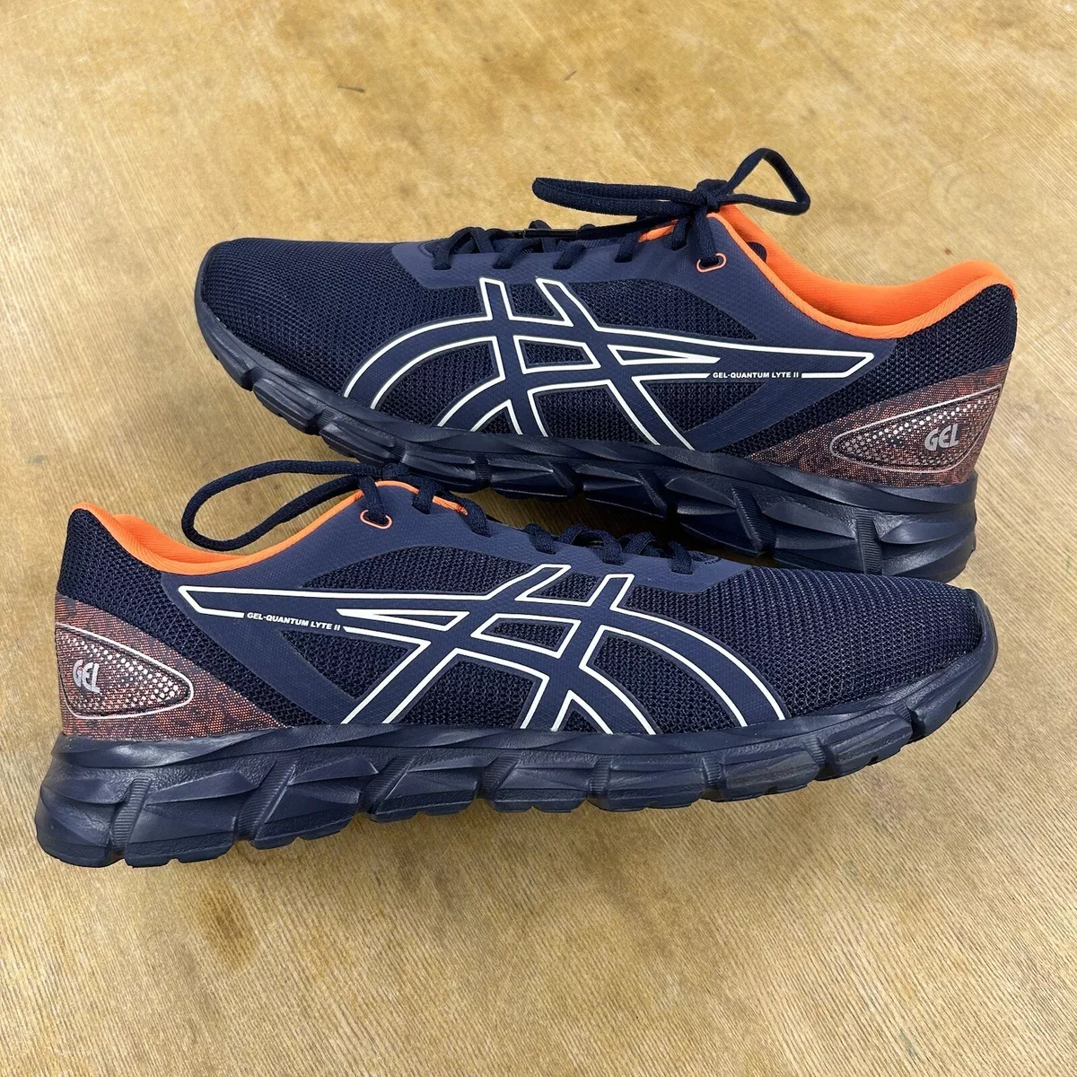 Asics Gel Quantum Lyte II Navy Blue Orange Running Shoes 1201A774