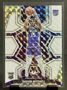 2021-22 Panini Mosaic Mosaic White #208 Davion Mitchell RC /25 - KINGS