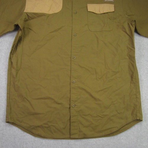 Columbia PHG Shirt Mens L Military Green Shooting Hunting Omni Shield LS - Picture 5 of 19