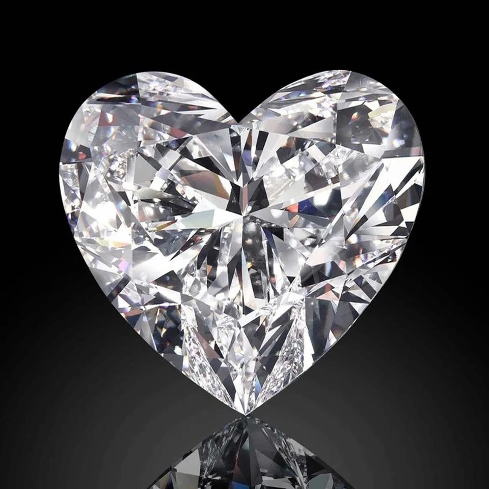 4.00 Ct Lab-Grown CVD Diamond Heart Shape D VVS1 Clarity EGL Loose Gemstone 5AJR - Image 3 of 4