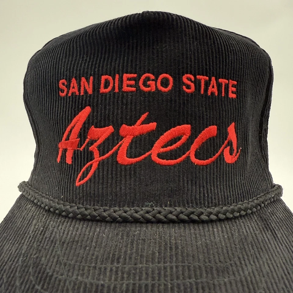 Vintage San Diego State Aztecs Script Corduroy Hat College Football Deadstock - Image 2 of 4