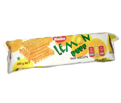 Munchee Lemon Puff Cookies Cream Biscuits Genuine Lemon Cream Real 200g New