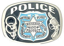 Police America Finest Law Enforcement Enameled Belt Buckle New
