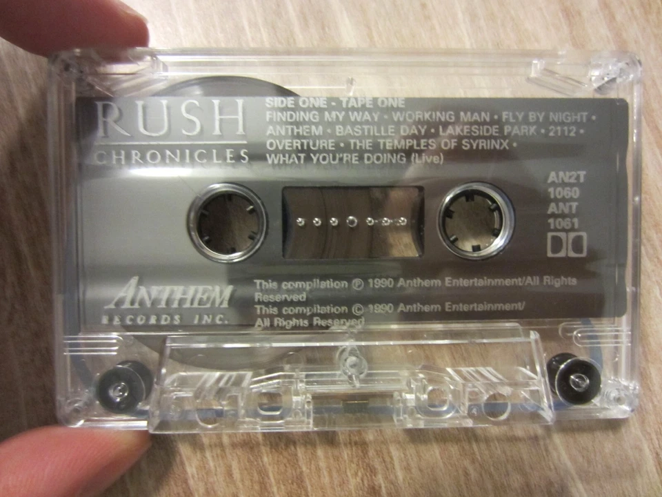 RUSH '90 Greatest Hits Vol.1 canadian cassette CHRONICLES TAPE 1 play tested Ex - Image 2 of 4