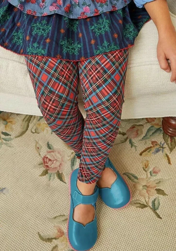 Matilda Jane In The Present 红色格子打底裤全新带标签 6 码圣诞节 — 第 2/3 张图片