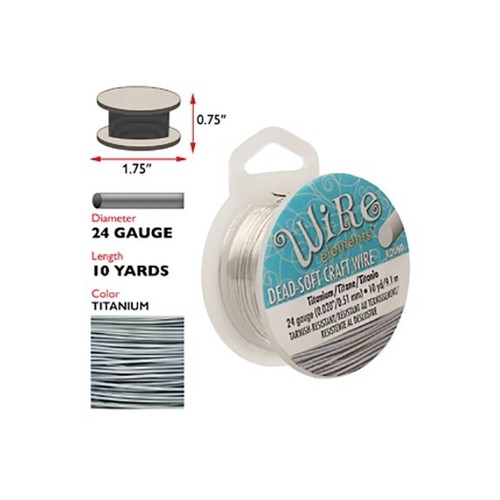 Titanium Color Wire Beadsmith 24 gauge 10yd 41813 Round Jewelry Crafts Wrapping - 第 2/3 張圖片
