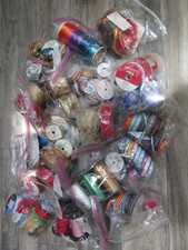 Large Mixed Lot of Craft Ribbon Rolls Christmas Thin  Wide EUC 8 pounds 