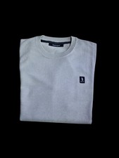 MENS WHITE CREW NECK REFRIGUE SWEATER JERSEY size M