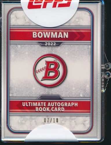 2022 BOWMAN ULTIMATE AUTOGRAPH AUTO BOOK CARD#/10 TOPPS SEALED UAC-1 ULTRA RARE!