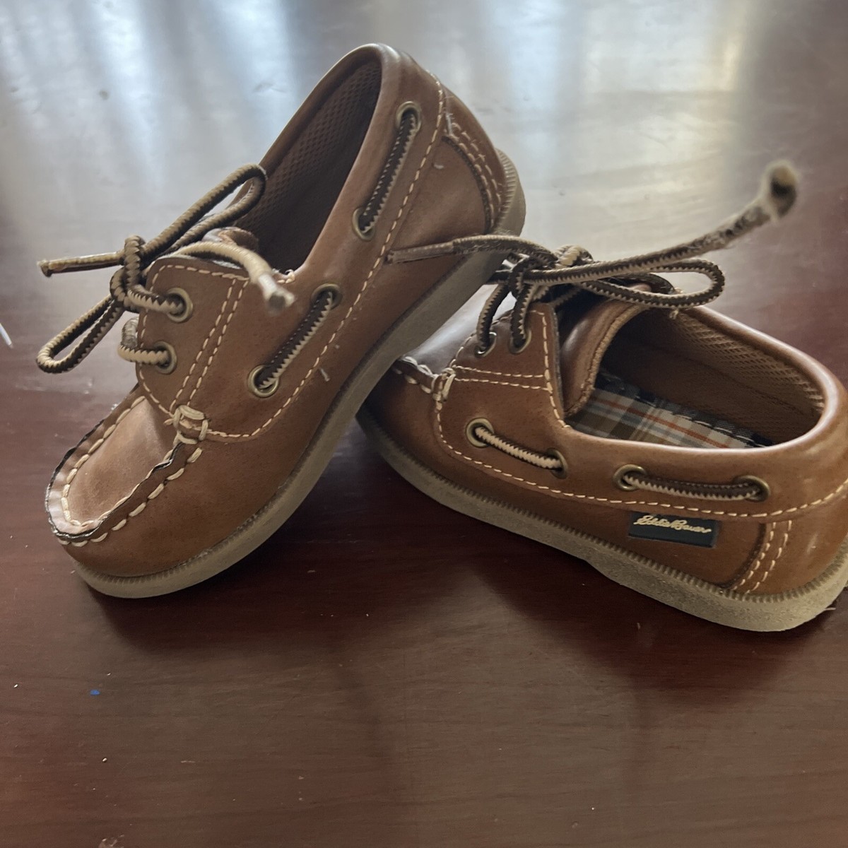 Eddie Bauer slip on Boys Brown Loafers classic Boat Shoes  display picture 2