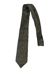 Vintage Richman Brothers Skinny Tie Shimery Textured Black Beige Theatrical 52”