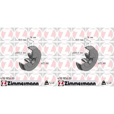 2X ZIMMERMANN BREMSTROMMELN 203mm HINTEN PASSEND FÜR RENAULT TWINGO |
