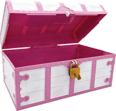 Teacher Created Resources rosa-weiße Schatztruhe mit Schloss und Schlüssel