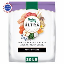 Dog Food Nutro Ultra Adult Trio Proteins Chicken Lamb Salmon 30 lb