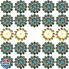 TKDUJH 100pcs 14mm Gold Claw Sew on Rhinestones, Crystal Gems Jewels for Craf