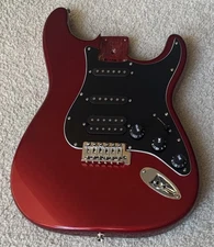 2005 Squier by Fender® Loaded HSS Stratocaster Body Metallic Red Very Nice