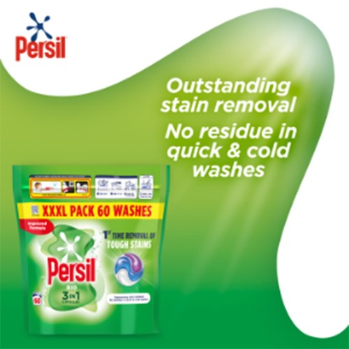 Cápsulas de lavado de ropa Persil XXXL 3 en 1 orgánicas con frescura duradera 360 lavados, paquete de 6 - Imagen 3 de 11