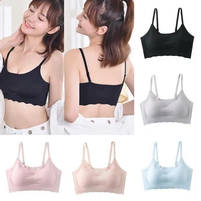 Damen BH Unterwäsche BH Spitze Nahtlos Damen Push Up Gepolstert Eis Seide Bralette - Bild 1 von 4