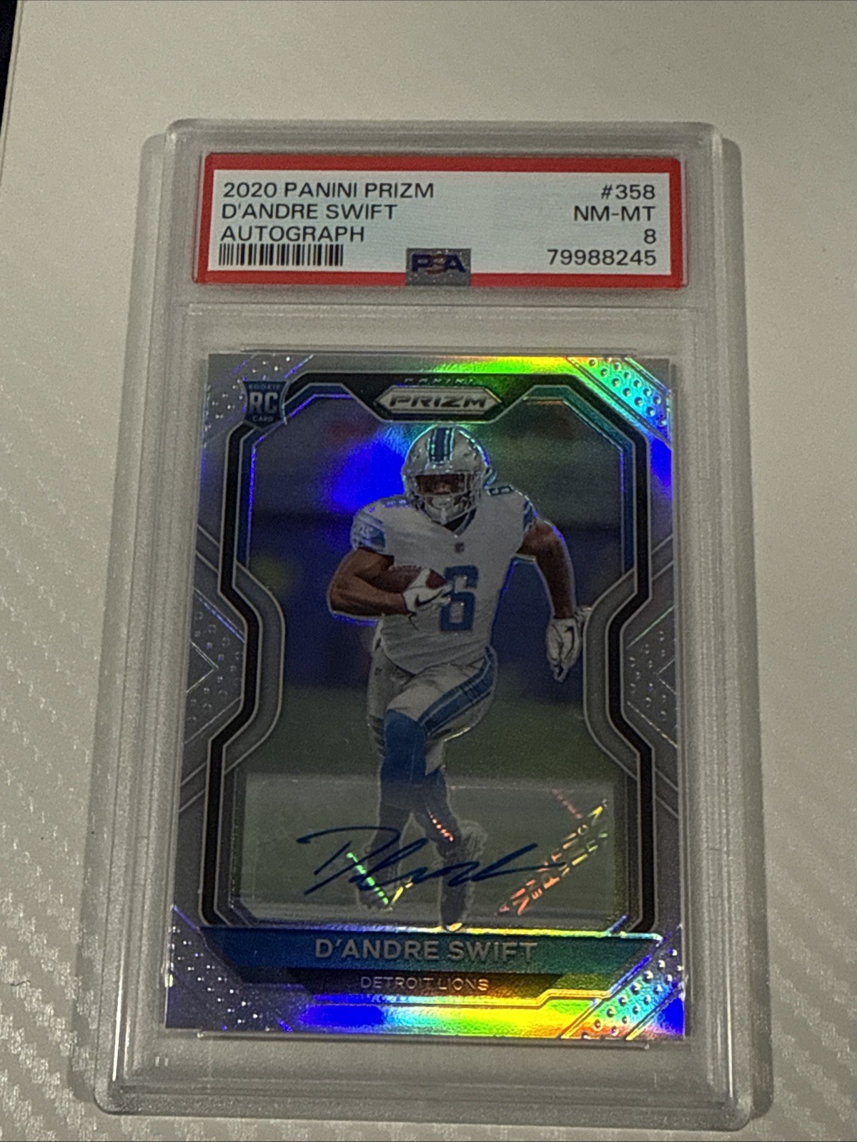 2020 Panini Prizm - Rookie D'Andre Swift #358 Silver Prizm Autographs (AU, RC)