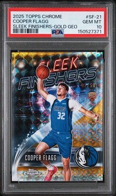 2025-26 Topps Chrome - Sleek Finishers Cooper Flagg Gold Geo Refractor 2/50 (RC)