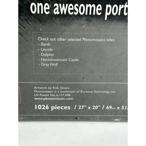 Photomosaics GREY WOLD 1000 pc Puzzle by Robert Silvers - Sealed New - Picture 6 of 6