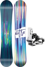 Nitro Lectra Brush Women's Snowboard 146 cm with Nitro Talent Bindings New