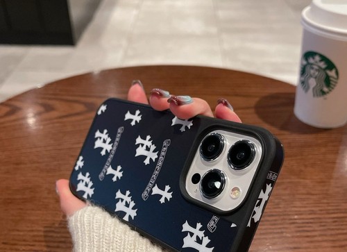 CHROME HEARTS logo-print 2025 Black White Print IPhone 15 PRO Max case Japanes