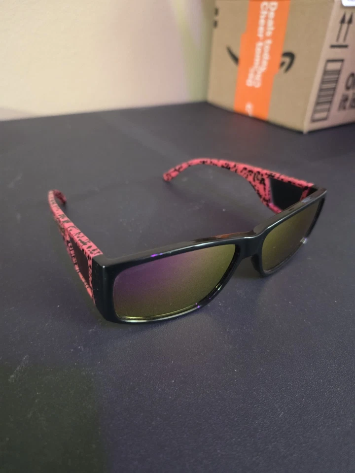 Gafas de sol Smith vintage rectangulares marco negro rojo lente púrpura reflectante Foto 4 de 4